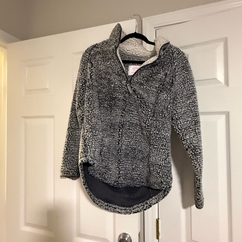 Charcoal Sherpa Turtleneck Sweater